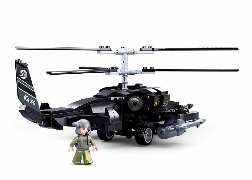 Sluban Ka-50 Black Shark Combat Helicopter Building Blocks For Ages 6+