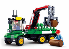 Sluban Log Trailer Large Plastic Building Blocks for Ages 6+