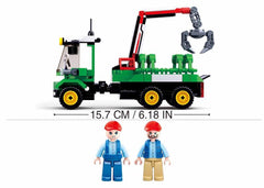 Sluban Log Trailer Large Plastic Building Blocks for Ages 6+