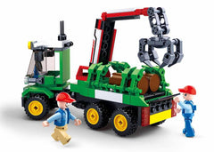 Sluban Log Trailer Large Plastic Building Blocks for Ages 6+