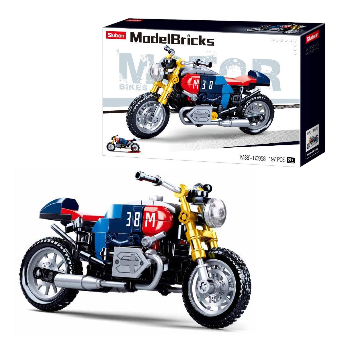 Sluban Cafe Racer Motorcycle Building Blocks for Ages 6+