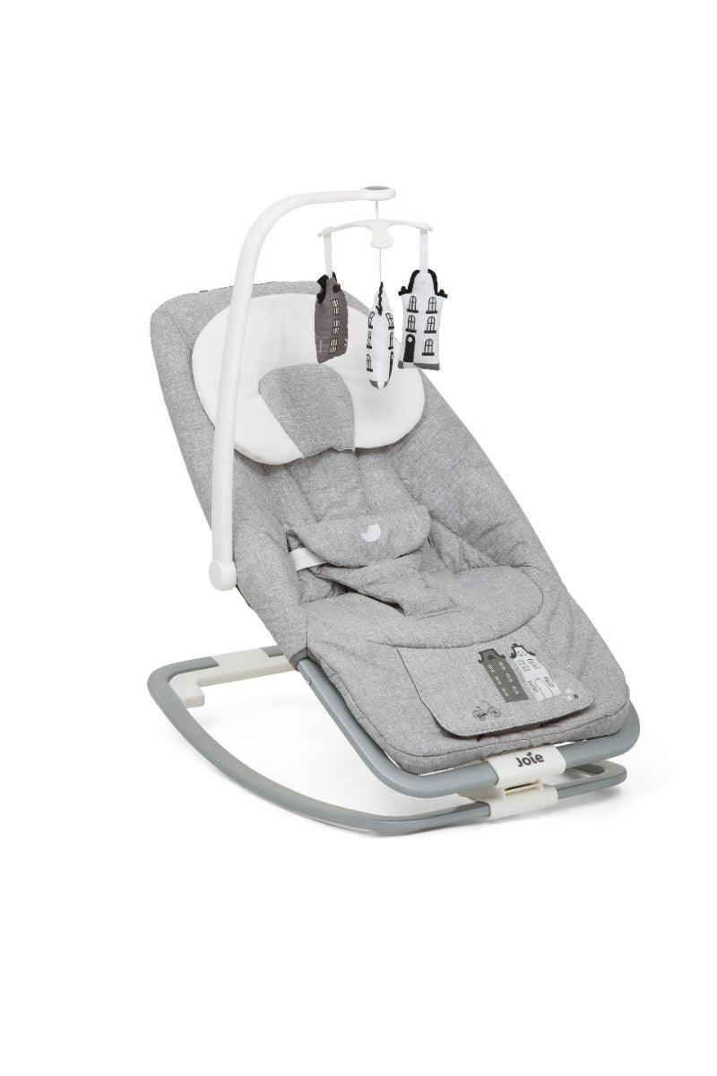 Joie Dreamer Rocker and Bouncer Petite City - With 3 Position Reclining Seat for Ages 0-1 Years