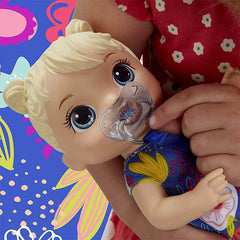 Baby Alive Baby Lil Sounds: Interactive Blonde Hair Baby Doll, Kids Ages 3 & Up, Makes 10 Sounds, with Pacifier