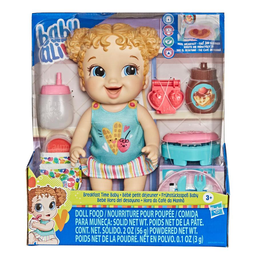 Baby Alive Breakfast Time Baby Doll with Waffle Maker, Accessories, Drinks, Wets, Eats, Blonde Hair