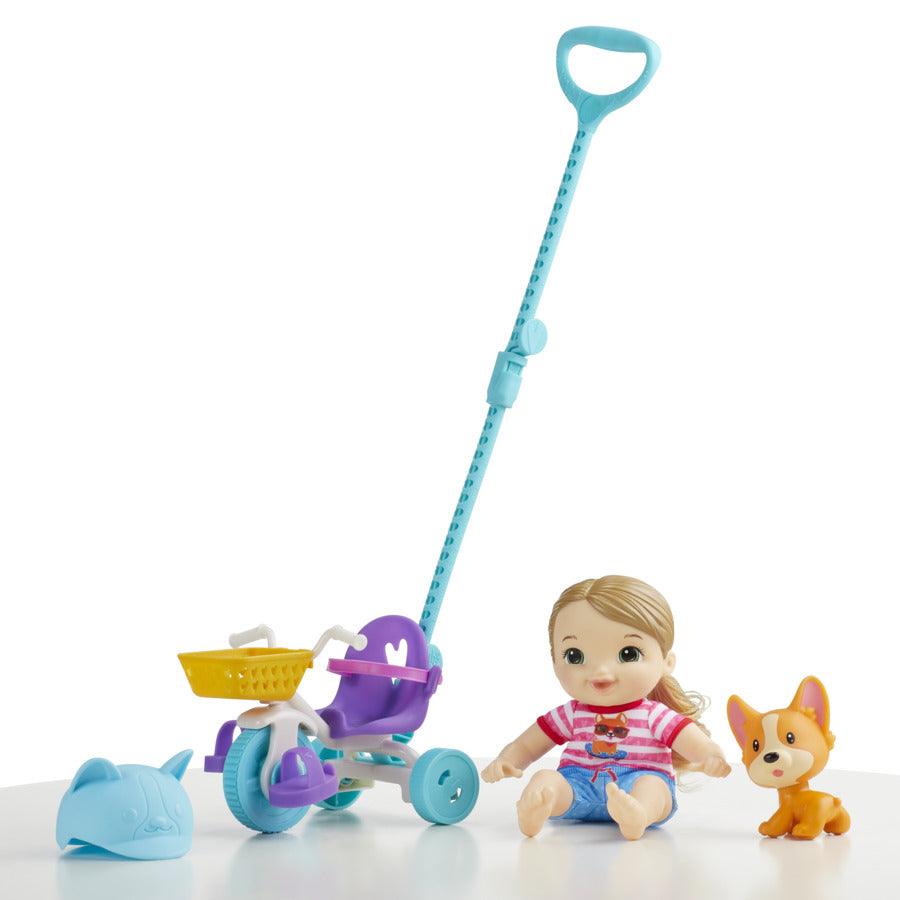 Baby Alive Littles, Roll ‚Äö√Ñ√≤N Pedal Trike, Doll Tricycle, Push-Stick, Little Jade Doll, Pet Accessory