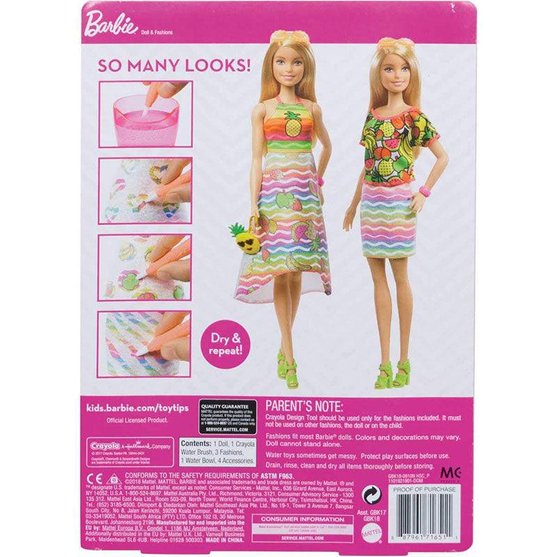 Barbie Crayola Rainbow Fruit Surprise Doll & Fashions Playset