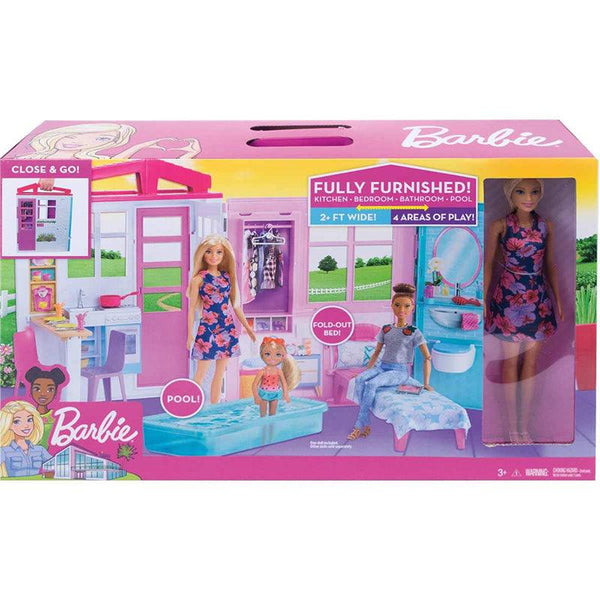 Barbie best sale foldable dollhouse
