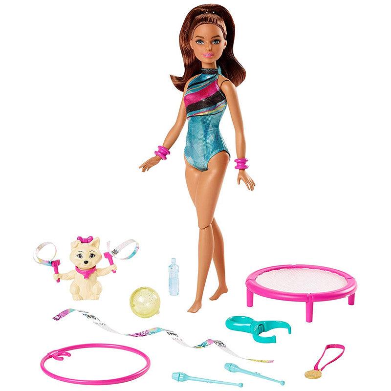 Barbie Dreamhouse Adventures Spin ‚Äö√Ñ√≤n Twirl Gymnast Doll and Playset