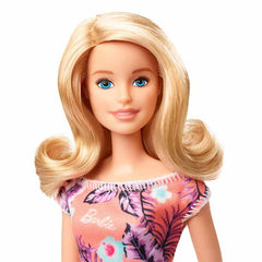 Barbie Flower Dresses - Pink Dress and Blonde Hair Doll