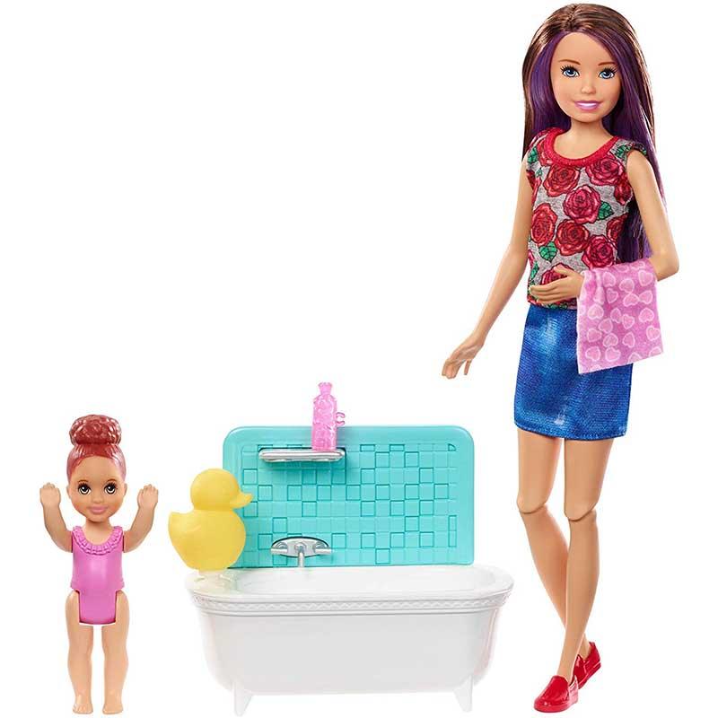 Barbie Skipper Babysitters Dolls and Bathtime Playset