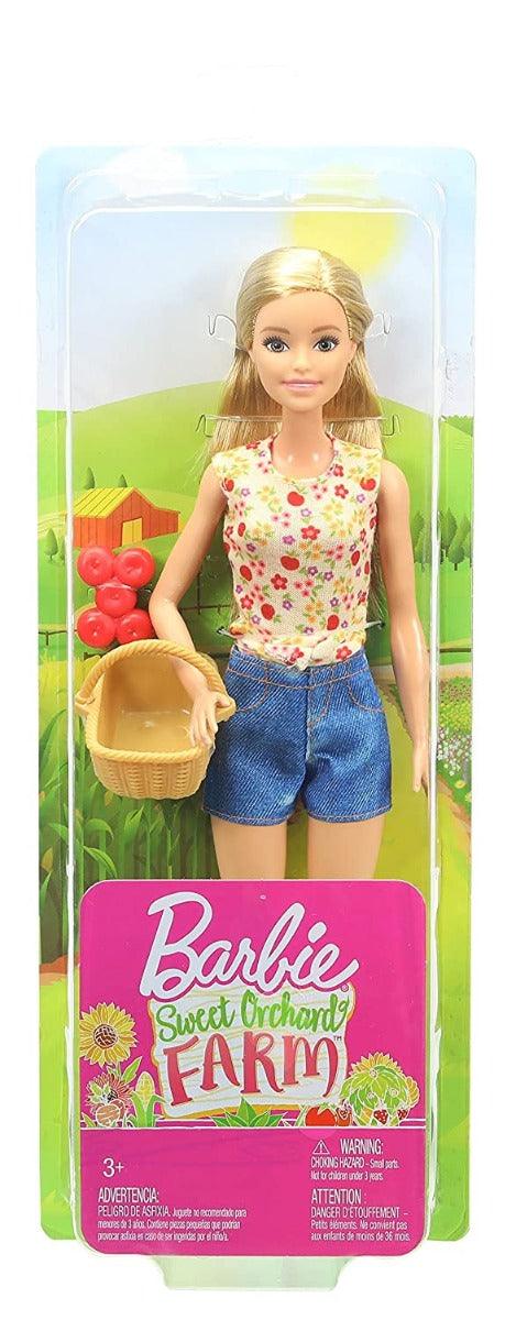Buy Barbie Sweet Orchard Farm Doll, Blonde with Basket Apples