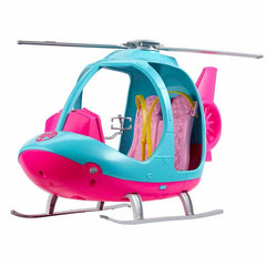 Barbie Travel Pink and Blue Helicopter with Spinning Rotors