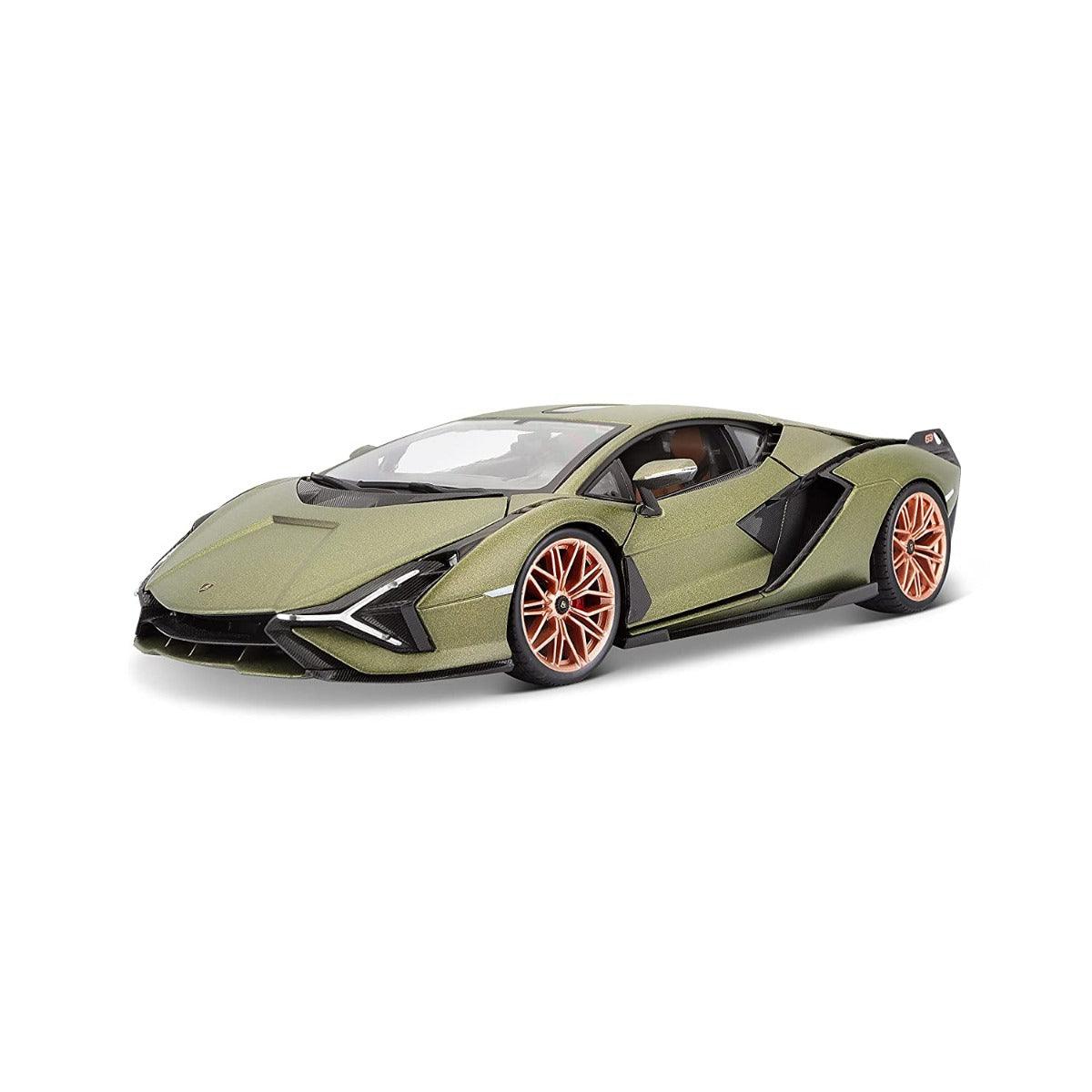 Bburago Die-Cast 1:18 Scale Lamborghini Sian FKP 37 (Green) for Ages 5+