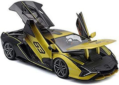 Bburago Die-Cast 1:18 Scale Lamborghini Sian FKP 37 (Yellow Fade) for Ages 5+