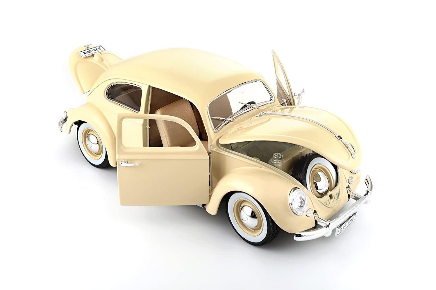 Bburago Die-Cast 1:18 Scale Volkswagen Kafer Beetle 1955 (Grey) for Ages 5+