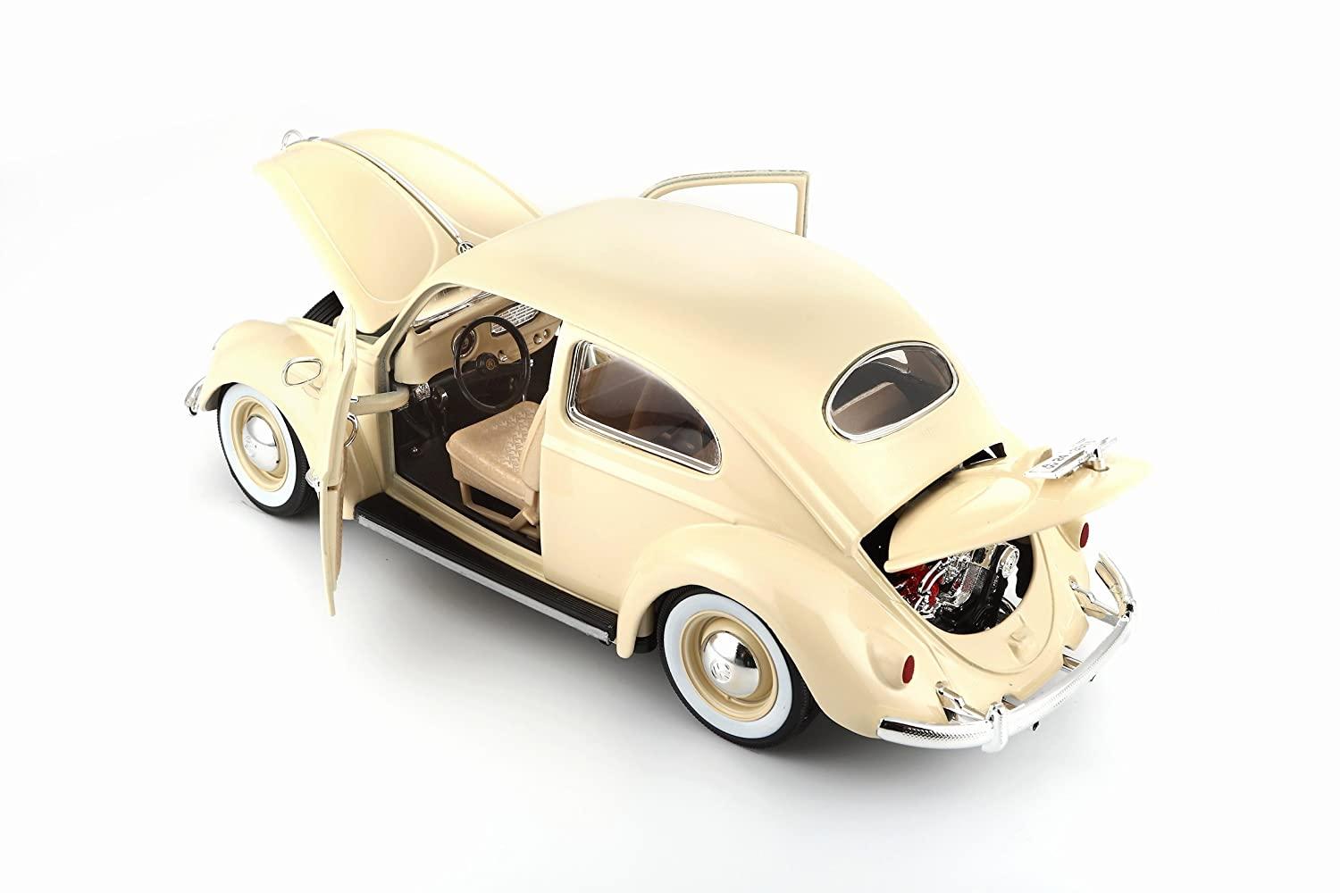 Bburago Die-Cast 1:18 Scale Volkswagen Kafer Beetle 1955 (Grey) for Ages 5+
