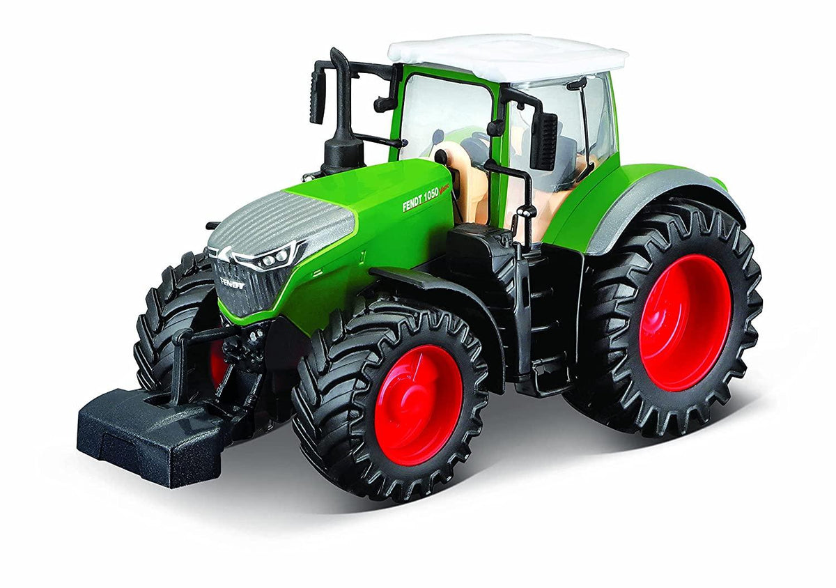 Bburago Metal Diecast Farm Tractor Long Friction Fendt1050 Vario (Green) for Ages 5+