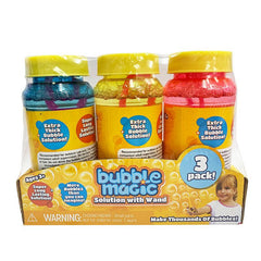 Bubble Magic Solution with Wand 3 Pack, Styles May Vary