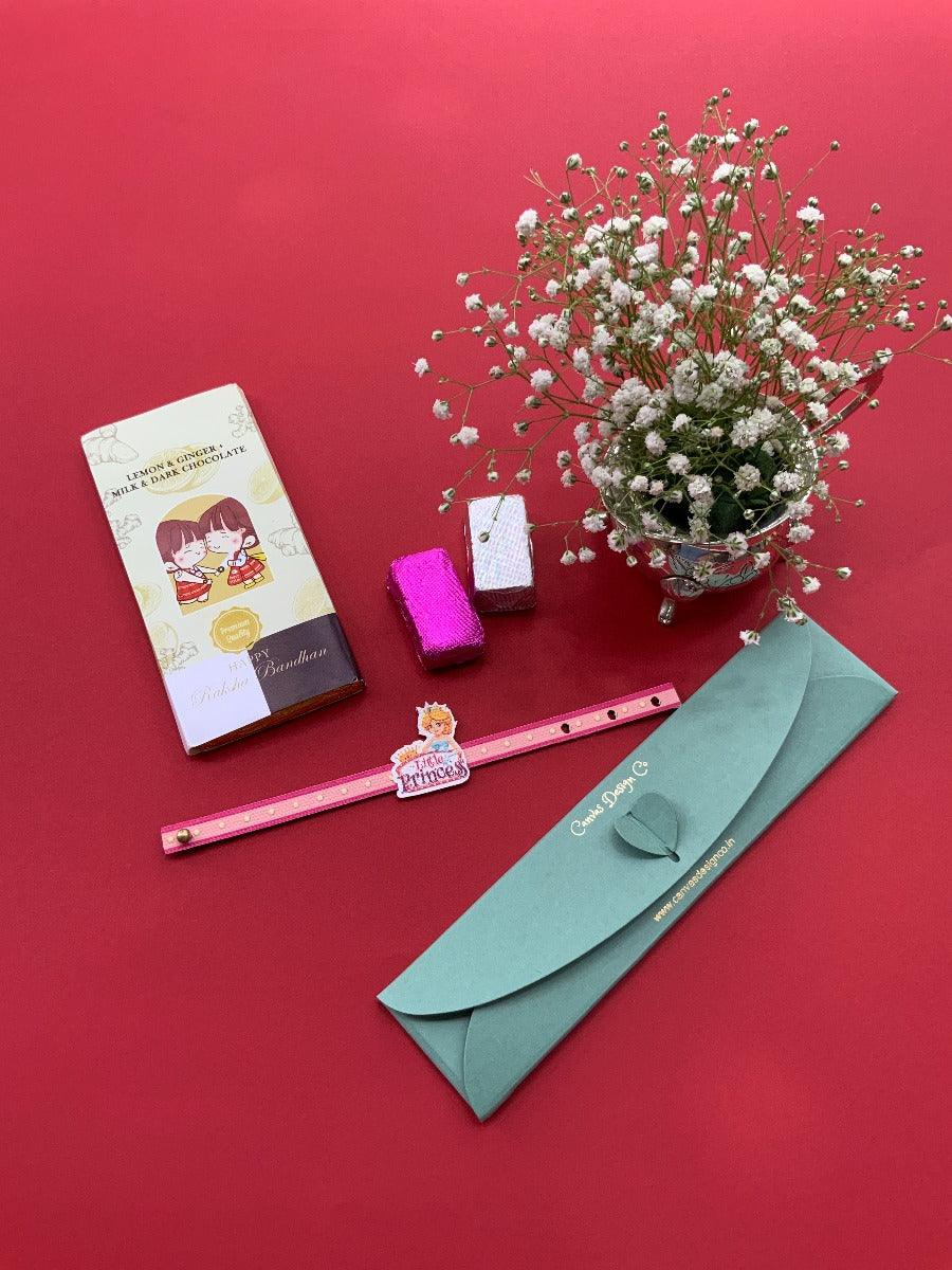 Buy Canvas Design Little Princess Pink Rakhi/Band For Kids Ages