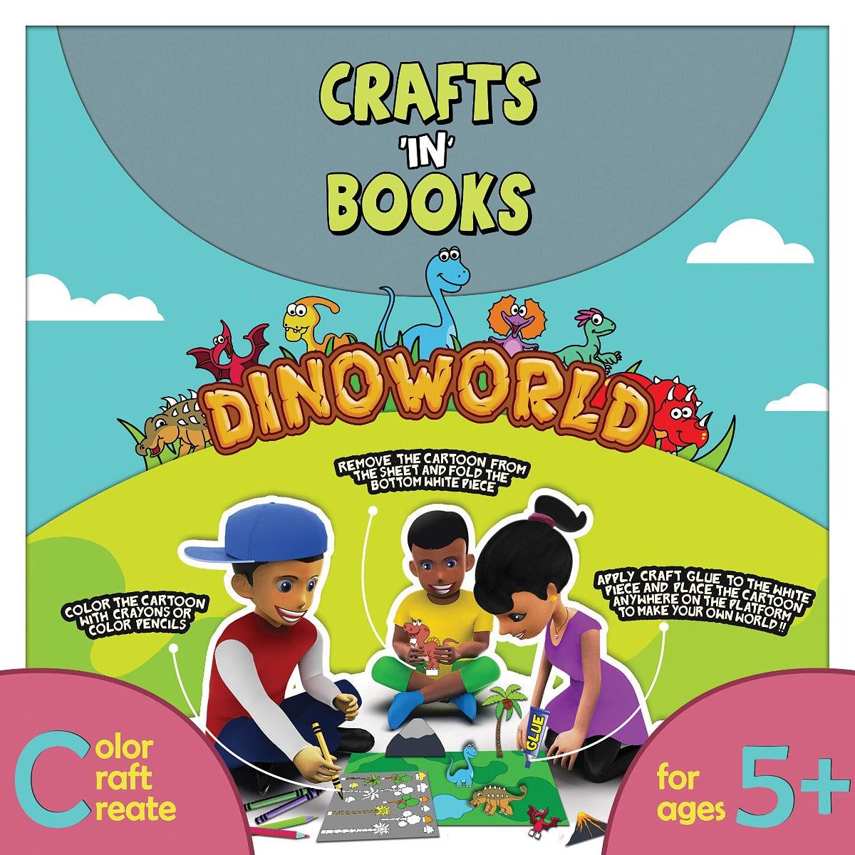 Crafts In Books - Dino World DIY Art and Craft Book 1 for ages 5 years & above Paperback