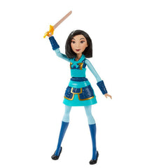 Disney Warrior Moves Mulan Doll with Sword-Swinging Action, Warrior Outfit Mulan Fashion Doll Toy for Kids