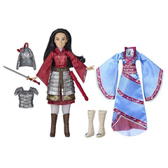 Disney Movie Mulan Inspired Two Reflections Set, Fashion Doll with 2 Outfits and Accessories