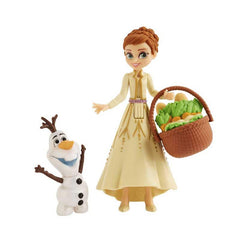 Disney Frozen Anna and Olaf Small Dolls With Basket Accessory, Inspired by the Disney Frozen 2