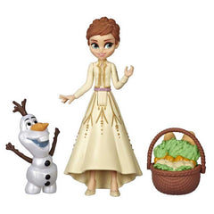 Disney Frozen Anna and Olaf Small Dolls With Basket Accessory, Inspired by the Disney Frozen 2