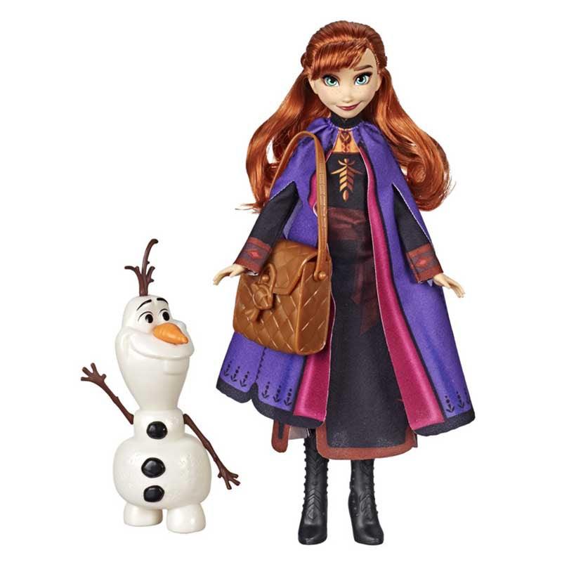 Disney Frozen Anna Doll With Buildable Olaf Figure and Backpack Accessory, Inspired by Disney Frozen 2