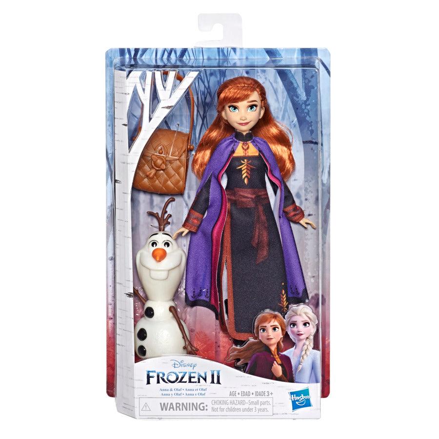 Disney Frozen Anna Doll With Buildable Olaf Figure and Backpack Accessory, Inspired by Disney Frozen 2 Movie