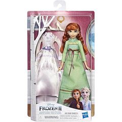 Disney Frozen Arendelle Fashions Anna, 2 Outfits, Green Nightgown and White Dress Inspired by Disney's Frozen 2 Movie, Toy for Kids 3 Years Old and Up