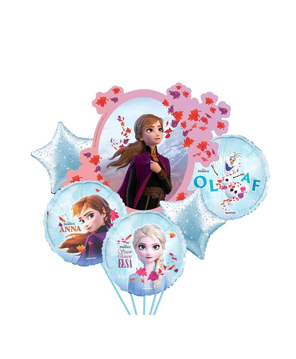 Disney Frozen Happy Birthday Set - Pack of 6 - 3 Round and 1 Mini Cutout and 2 Star