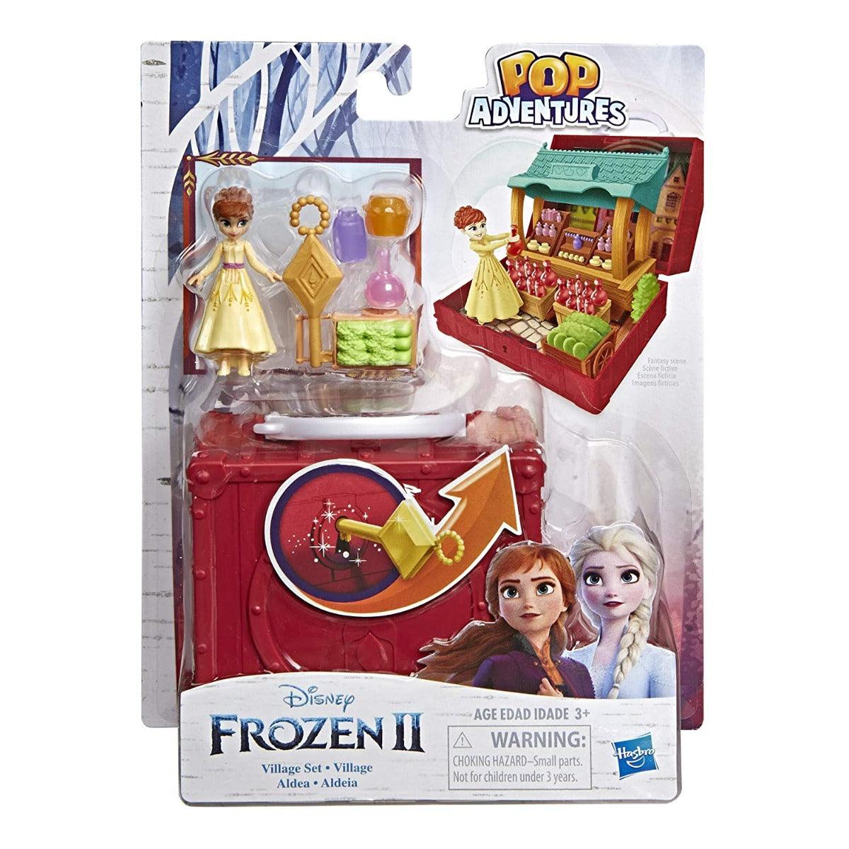 Disney Frozen Pop Adventures Village Set Pop-Up Playset with Handle, Including Anna Small Doll Inspired by Frozen 2 Movie