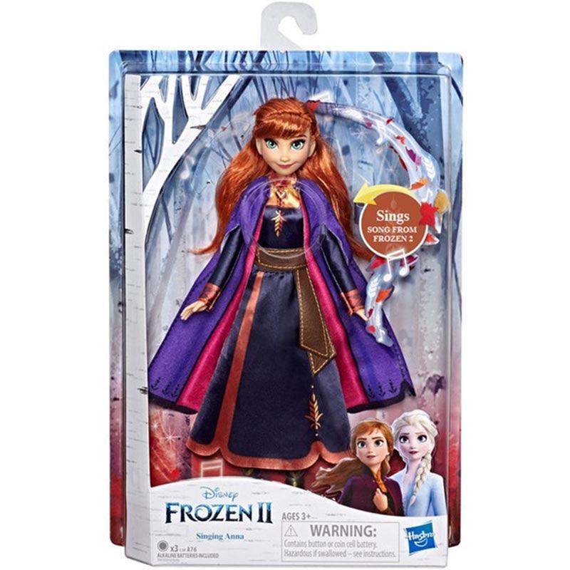 Disney Frozen Singing Anna Fashion Doll with Music Wearing Purple Dress Inspired by The Frozen 2 Movie, Toy for Kids 3 Years & Up