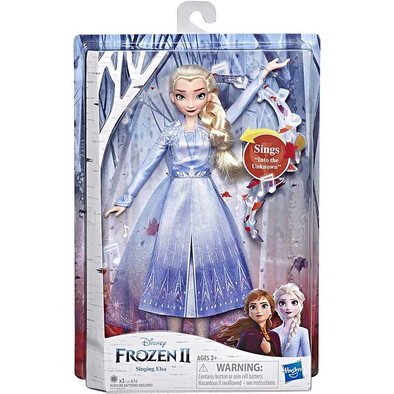 Disney Frozen Singing Elsa Fashion Doll with Music Wearing Blue Dress Inspired by The Frozen 2 Movie, Toy for Kids 3 Years & Up