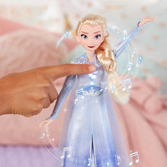 Disney Frozen Singing Elsa Fashion Doll with Music Wearing Blue Dress Inspired by The Frozen 2 Movie, Toy for Kids 3 Years & Up