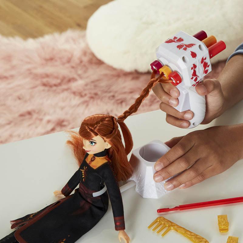 Disney Frozen Sister Styles Anna Fashion Doll With Extra-Long Red Hair, Braiding Tool and Hair Clips - Toy For Kids Ages 5 and Up