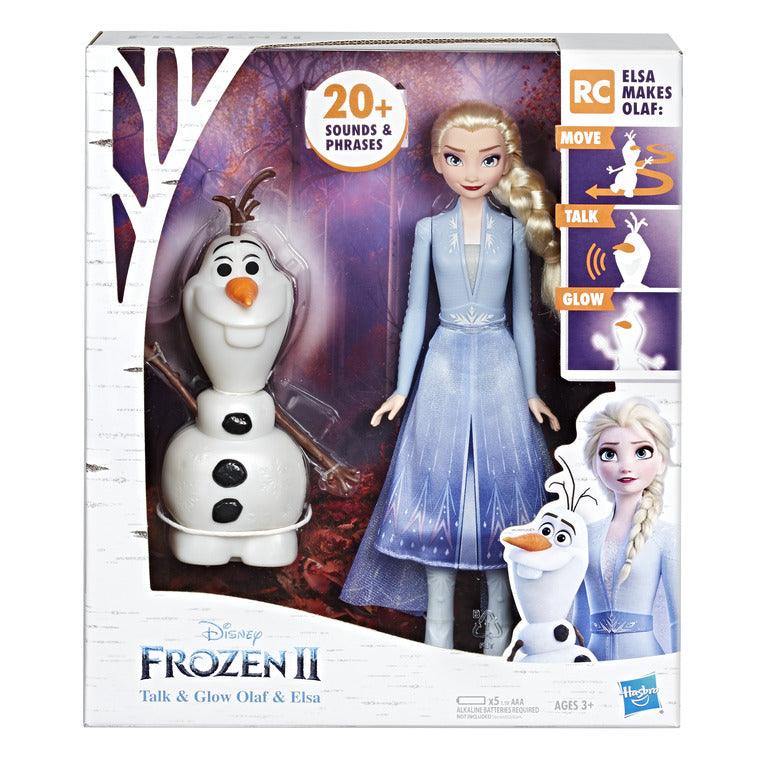 Disney Frozen Talk and Glow Olaf and Elsa Dolls, Remote Control Elsa Activates Talking, Dancing, Glowing Olaf, Inspired by Disney's Frozen 2 Movie