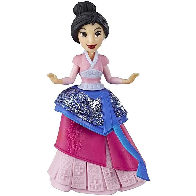 Disney Mulan Collectible Doll With Glittery Blue and Red One-Clip Dress, Royal Clips Fashion