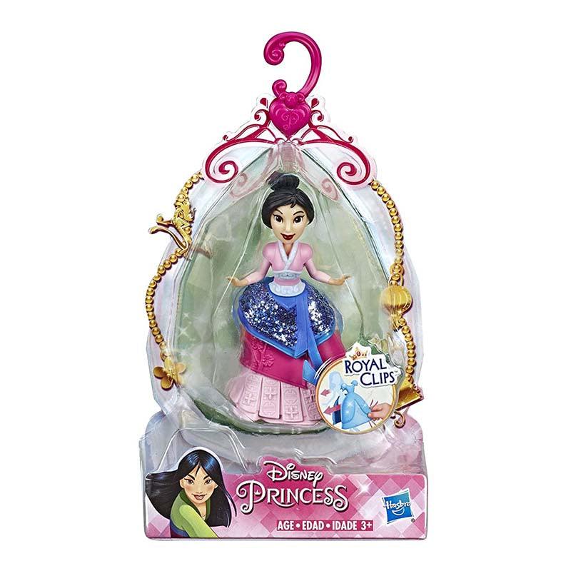 Disney Mulan Collectible Doll With Glittery Blue and Red One-Clip Dress, Royal Clips Fashion