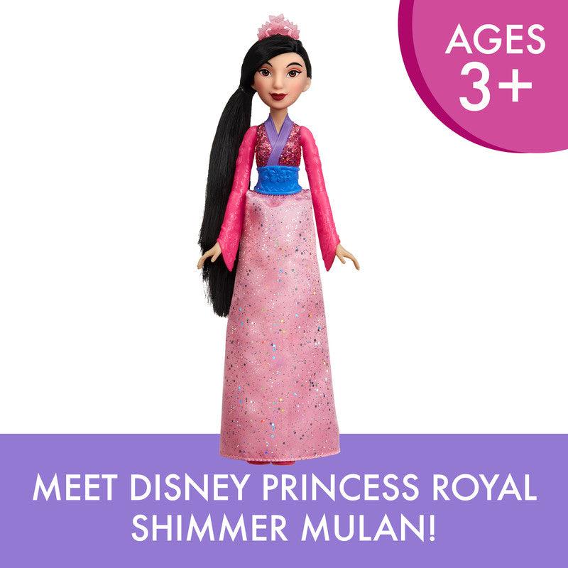Disney Mulan Royal Shimmer Fashion Doll with Skirt that Sparkles, Tiara & Shoes, Toy for Girls 3 Years & Up