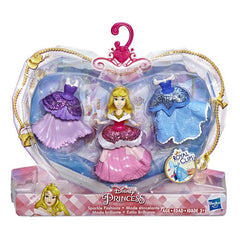 Disney Princess Aurora Collectible Doll With 3 Glittery One-Clip Dresses, Royal Clips Fashion Toy