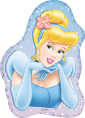 Disney Princess Cinderella Set, Pack of 5 Foil Balloons - 2 Round, 1 Mini Cutout and 2 Heart