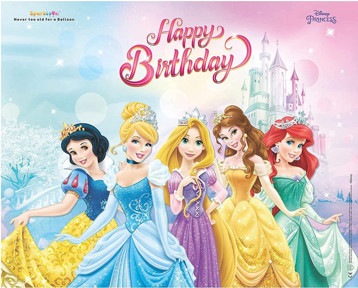 Disney Princess Multi Princess Happy Birthday Foil Back Drop, Pack of 1
