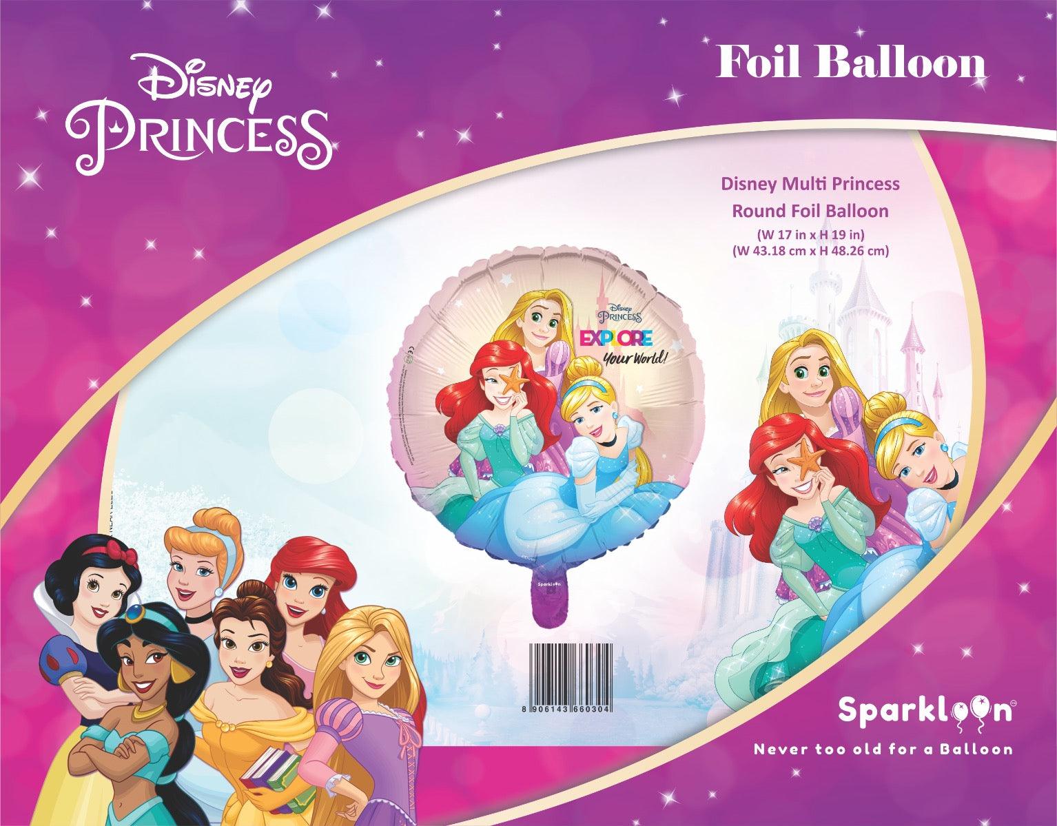 Disney Princess Multi Princess Round Foil Balloon, Pack of 1