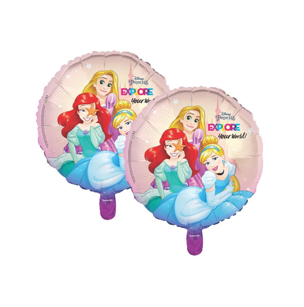 Disney Princess Multi Princess Round Foil Balloon, Pack of 2