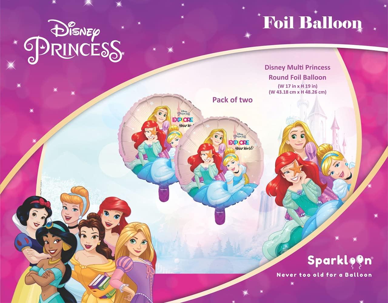 Disney Princess Multi Princess Round Foil Balloon, Pack of 2