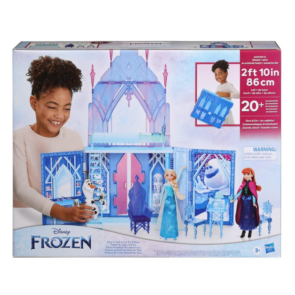 Disney's Frozen 2 Elsa's Fold and Go Ice Palace,Castle Playset with Olaf, Toy for Kids Ages 3 and Up (Dolls Not Included)
