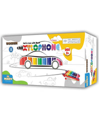 Dr. Mady Wooden Car Xylophone, Multicolor