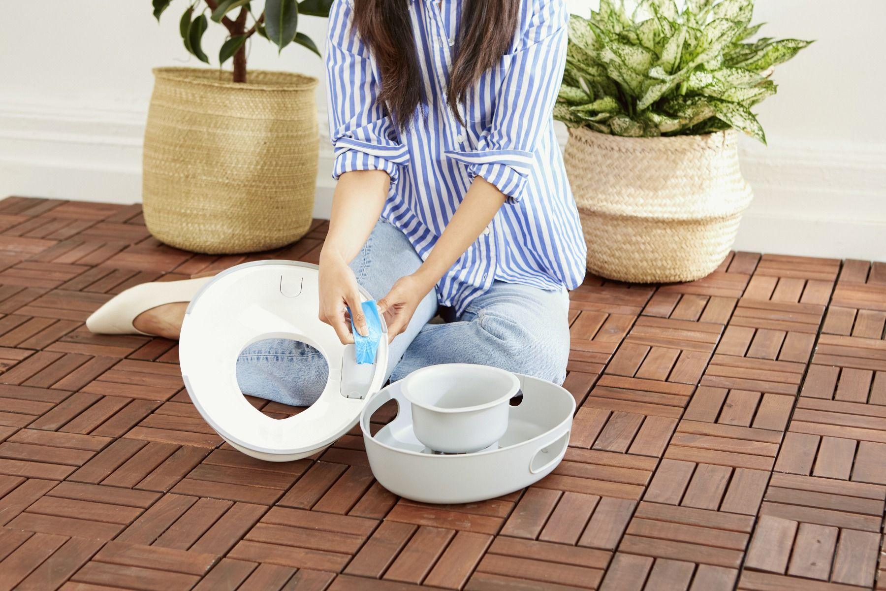 Skip Hop Go Time 3in1 Potty White & Grey - Potty Training For Ages 2-4 Years